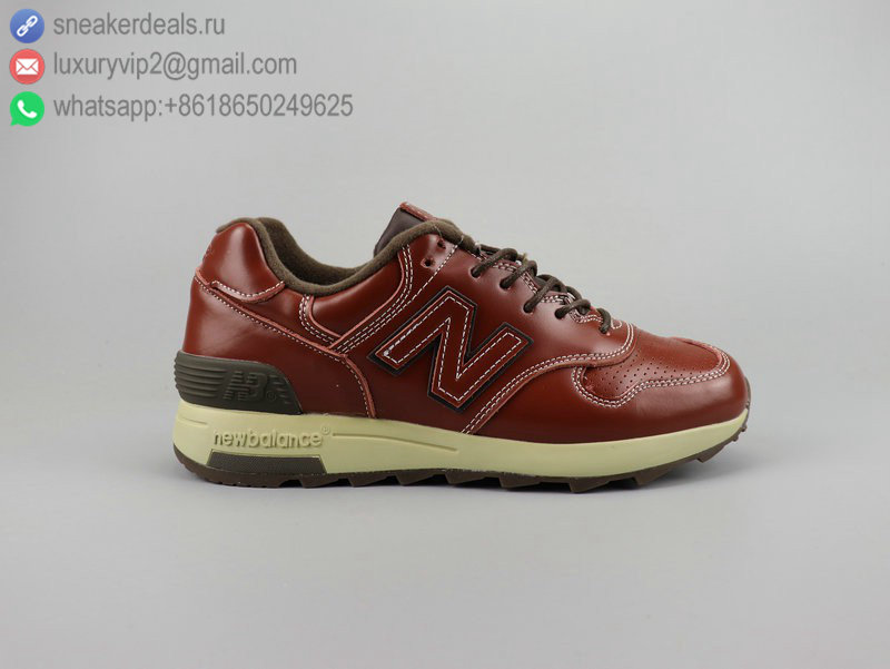 NEW BALANCE W1400 BROWN LEATHER UNISEX RUNNING SHOES